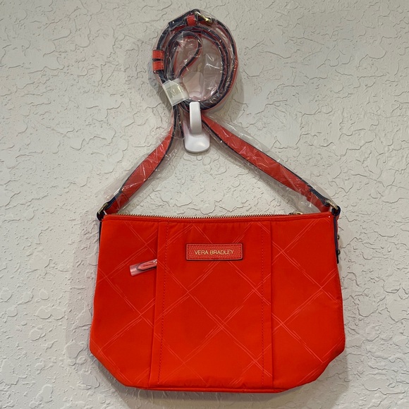 Vera Bradley Handbags - Vera Bradley Preppy Poly Bright Orange Crossbody Bag NWOT
